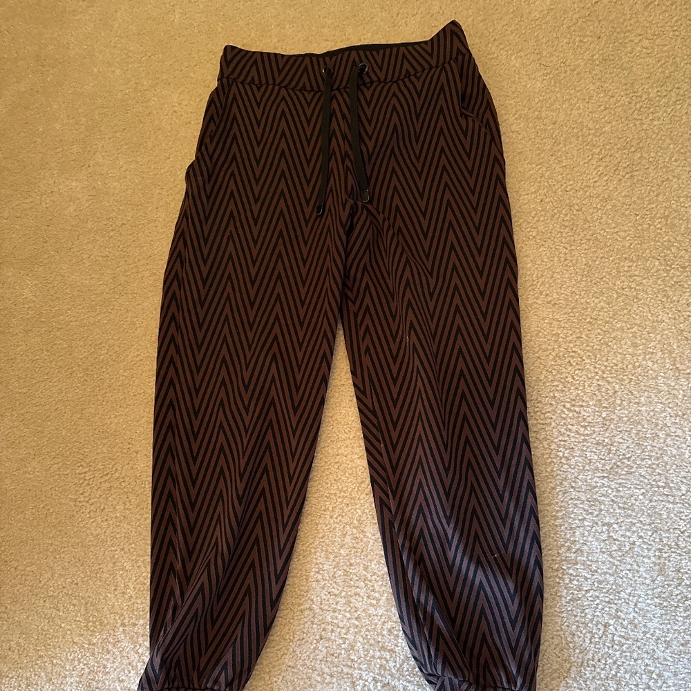 Noli black and brown jogger pants
